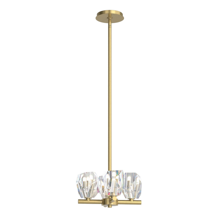 Hubbardton Forge 131061-SKT-MULT-86-CR Four Light Semi-Flush/Pendant, Modern Brass