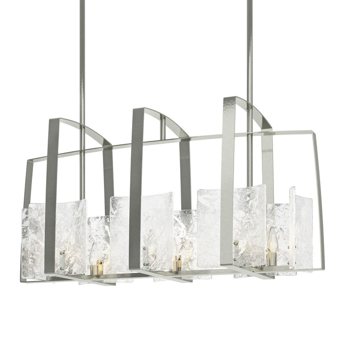 Hubbardton Forge 131311-SKT-MULT-85-YR0699 Eight Light Linear Pendant, Sterling
