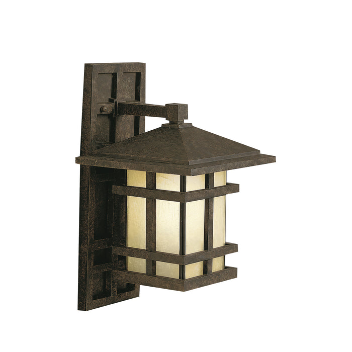 Kichler 9130AGZ One Light Outdoor Wall Mount, Aged Bronze