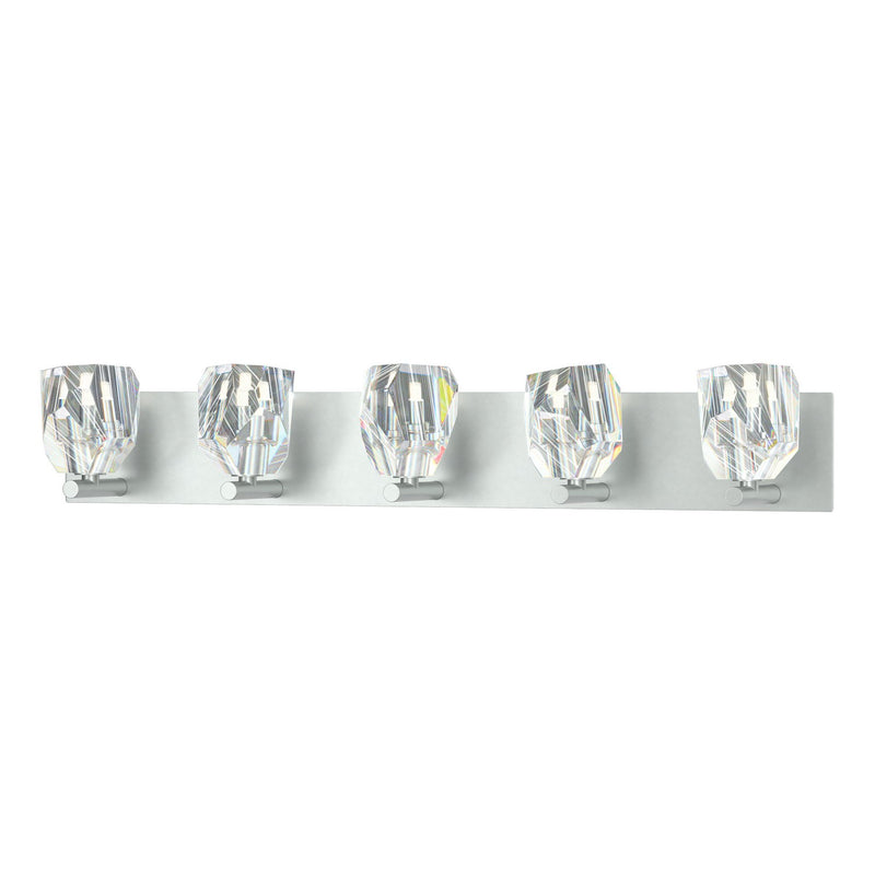 Hubbardton Forge 201323-SKT-82-CR Five Light Bath Sconce, Vintage Platinum