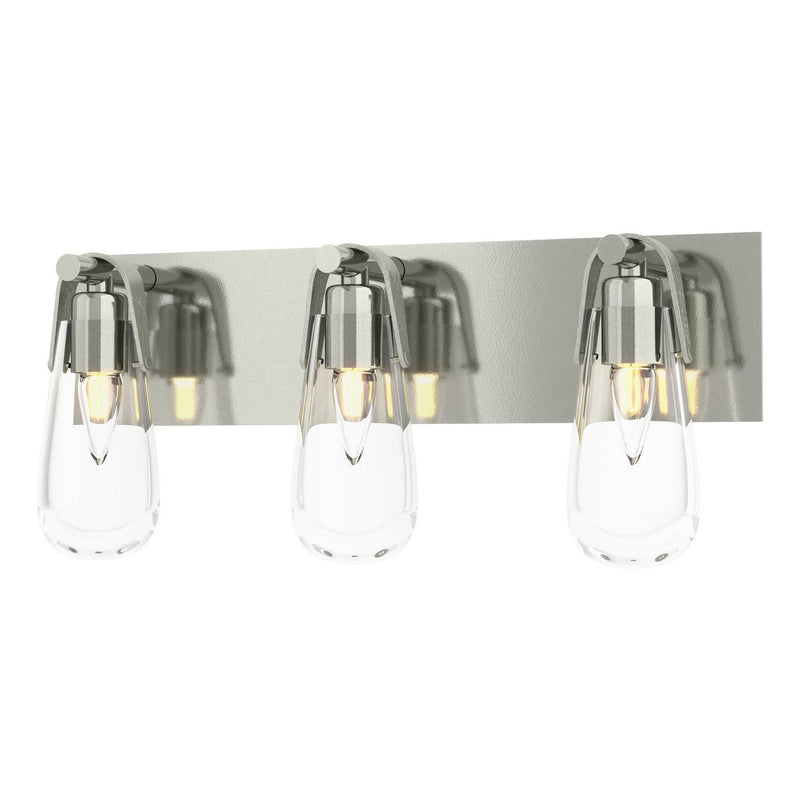 Hubbardton Forge 201332-SKT-85-ZM0718 Three Light Bath Sconce, Sterling