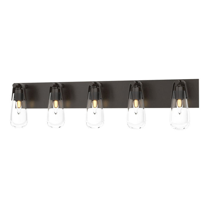 Hubbardton Forge 201333-SKT-14-ZM0718 Five Light Bath Sconce, Oil Rubbed Bronze