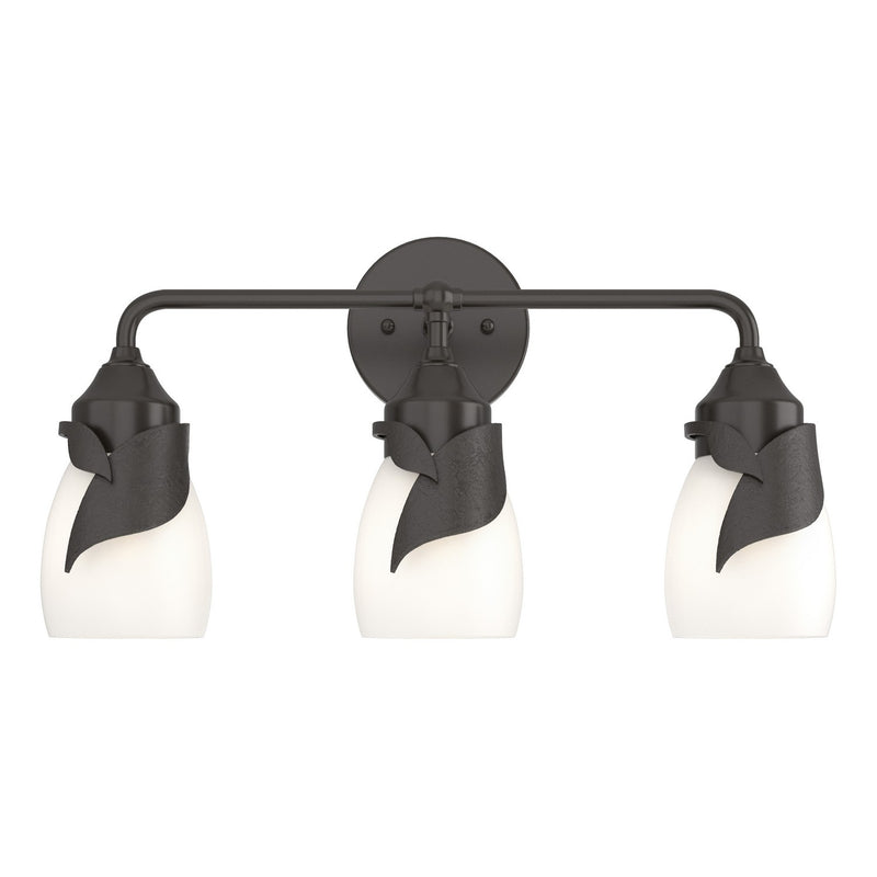 Hubbardton Forge 201352-SKT-14-GG0330 Three Light Bath Sconce, Oil Rubbed Bronze