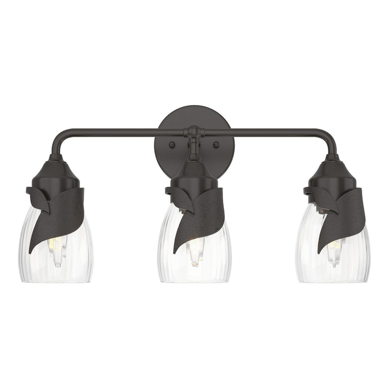 Hubbardton Forge 201352-SKT-14-LL0330 Three Light Bath Sconce, Oil Rubbed Bronze