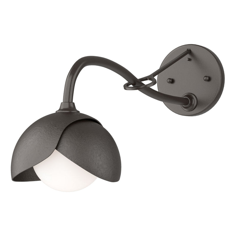Hubbardton Forge 201377-SKT-14-14-GG0711 One Light Wall Sconce, Oil Rubbed Bronze