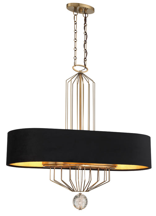 Metropolitan N7339-790 Eight Light Island Pendant, Aged Antique Brass