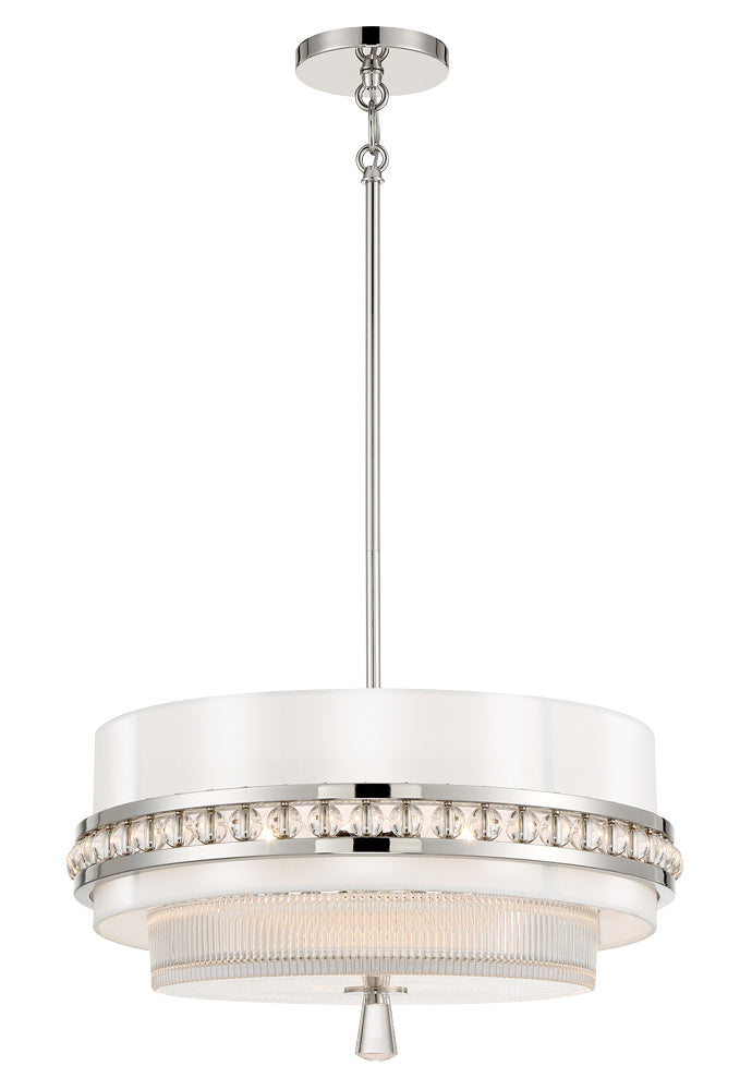 Metropolitan N7383-613 Three Light Convertible Semi Flush / Pendant, Polished Nickel