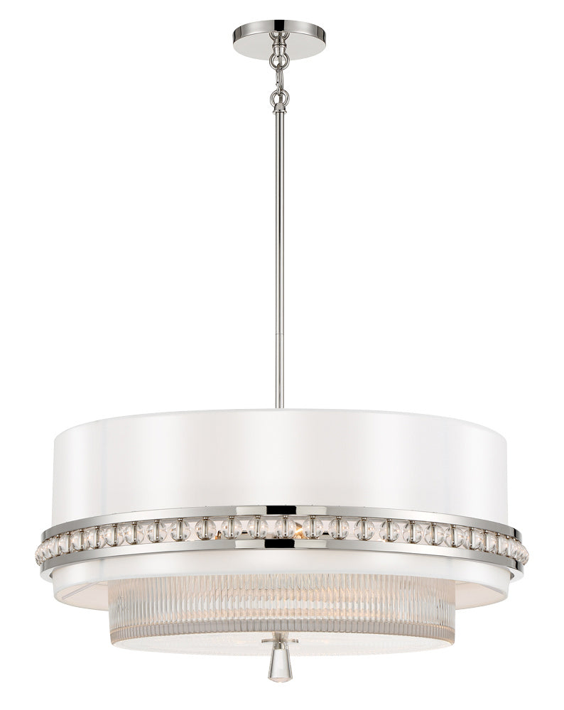 Metropolitan N7384-613 Four Light Pendant, Polished Nickel