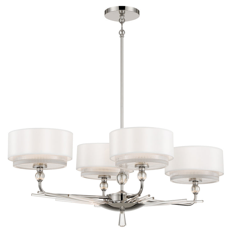 Metropolitan N7385-613 Four Light Island Pendant, Polished Nickel