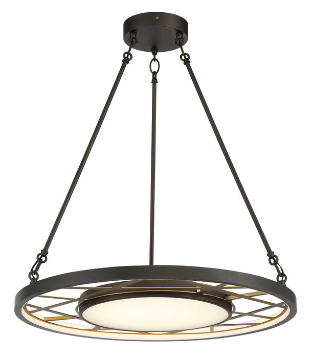 Metropolitan N7527-716-L LED Pendant, Smoked Iron And Soft Brass