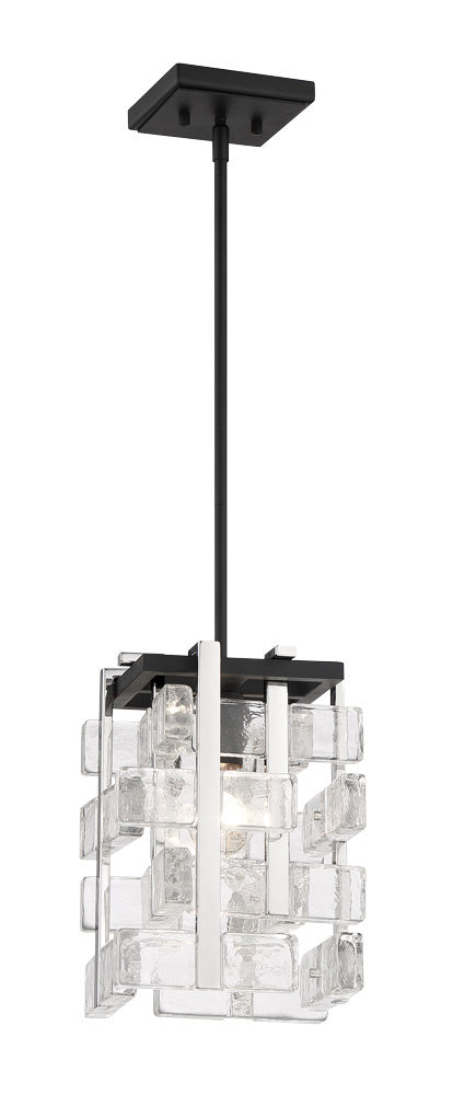 Metropolitan N7541-729 One Light Mini Pendant, Sand Coal And Polished Nickel