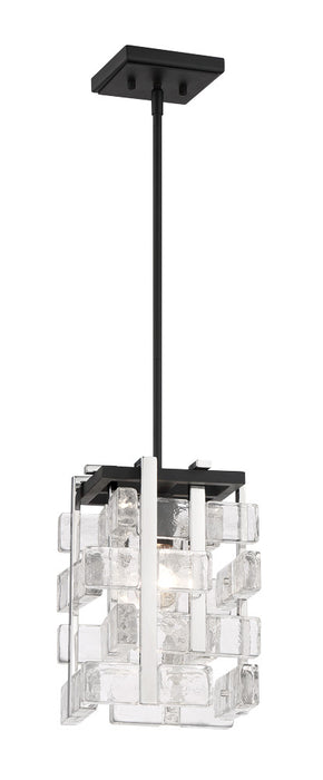 Metropolitan N7541-729 One Light Mini Pendant, Sand Coal And Polished Nickel