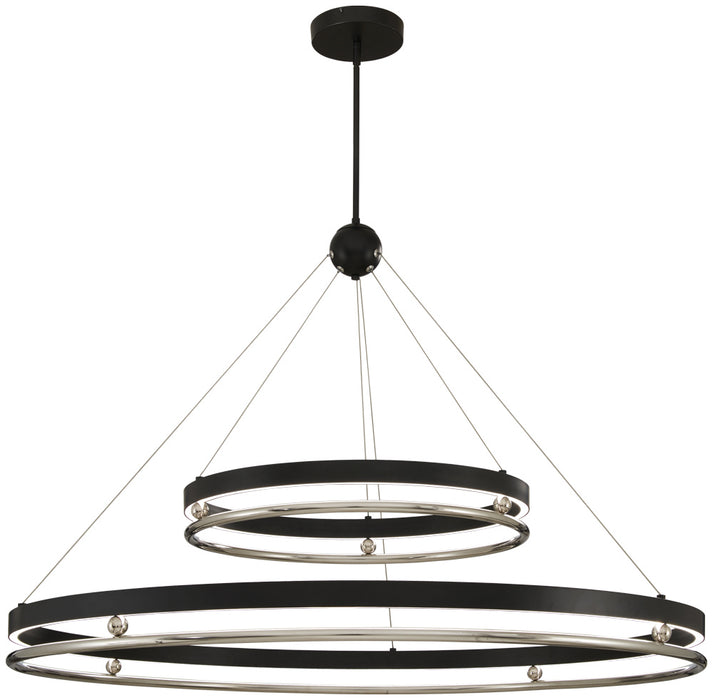 Metropolitan N7998-572-L LED Pendant, Coal W/ Polished Nickel Highli