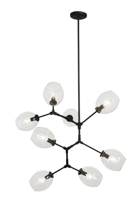 George Kovacs P1365-66A Eight Light Pendant, Coal