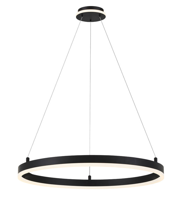 George Kovacs P1912-66A-L LED Pendant, Matte Black