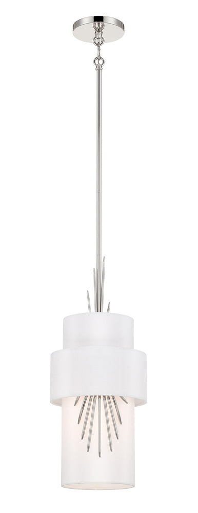 George Kovacs P5391-613 One Light Mini Pendant, Polished Nickel