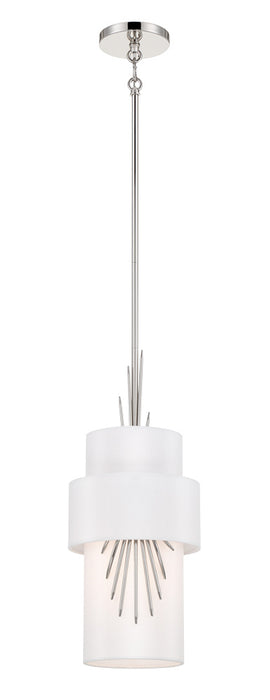George Kovacs P5391-613 One Light Mini Pendant, Polished Nickel