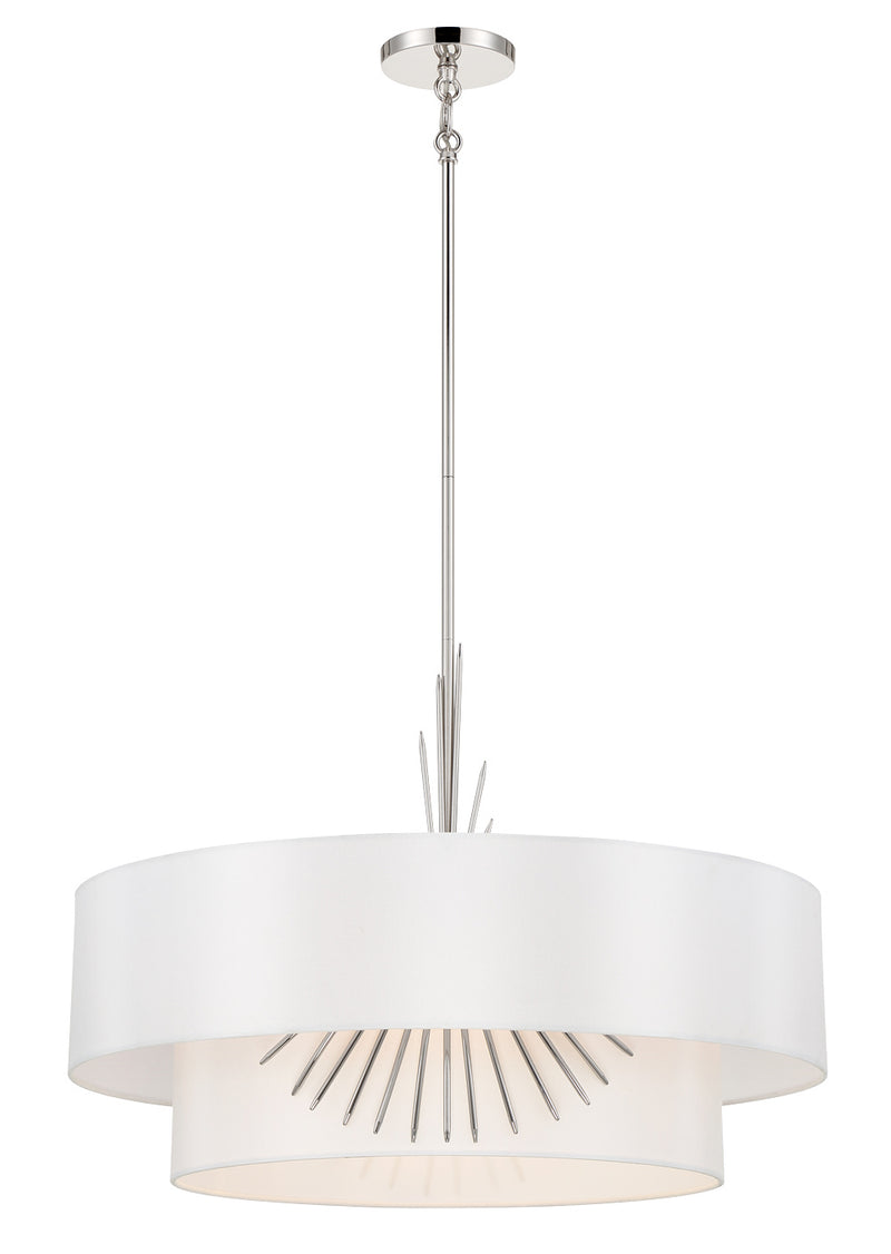 George Kovacs P5394-613 Four Light Pendant, Polished Nickel