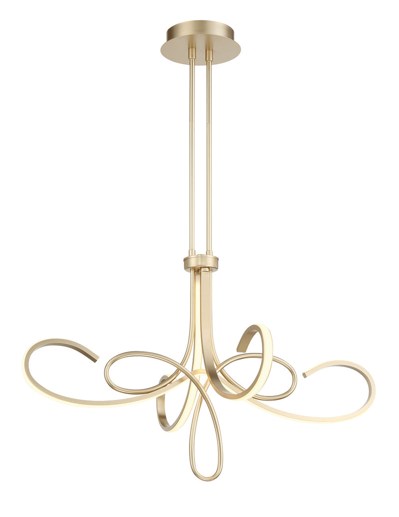 George Kovacs P5436-697-L LED Chandelier, Soft Gold