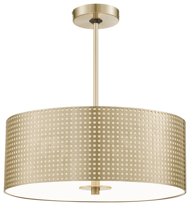 George Kovacs P5743-695 Three Light Pendant, Soft Rass