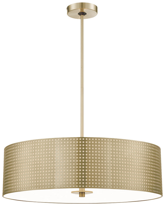 George Kovacs P5745-695 Four Light Pendant, Soft Rass