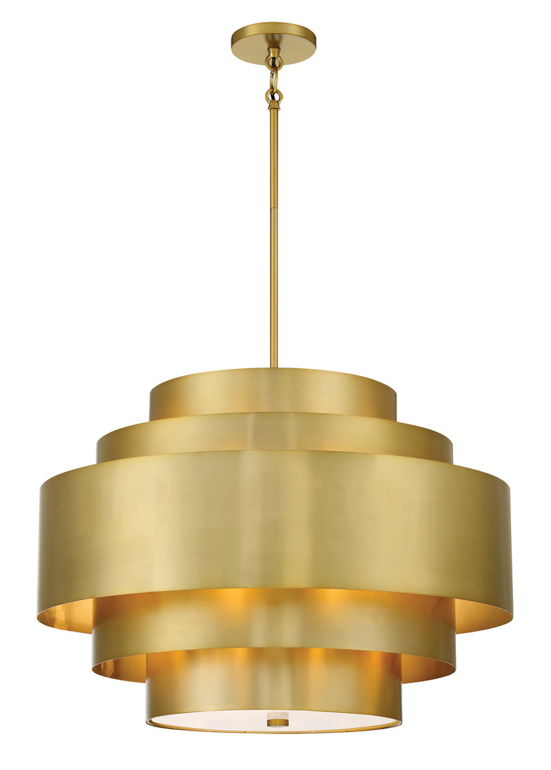 Minka-Lavery 2535-695 Five Light Pendant, Soft Brass