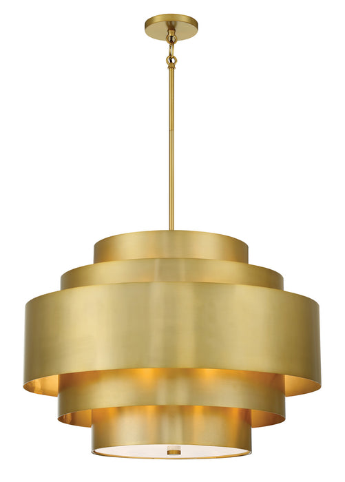 Minka-Lavery 2535-695 Five Light Pendant, Soft Brass