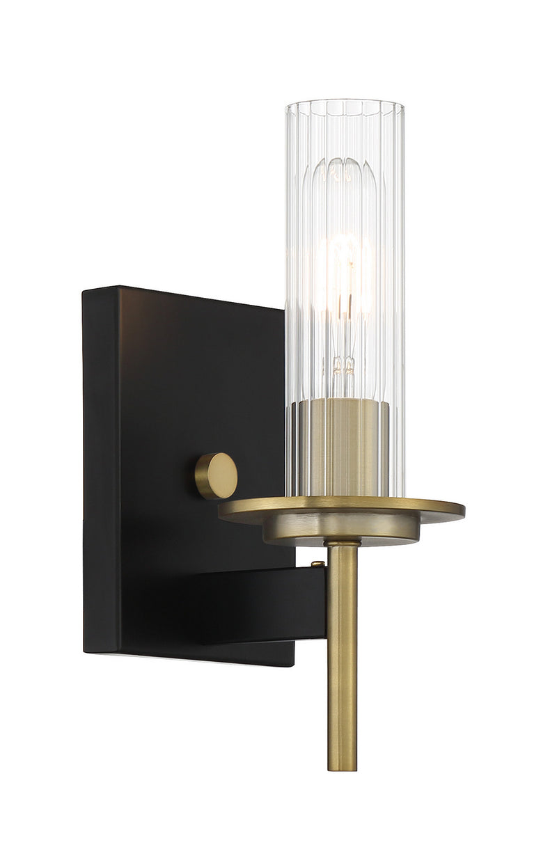 Minka-Lavery 2541-726 One Light Bath, Coal And Soft Brass