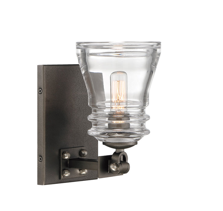 Minka-Lavery 2731-709 One Light Bath, Smoked Iron And Brushed Nickel