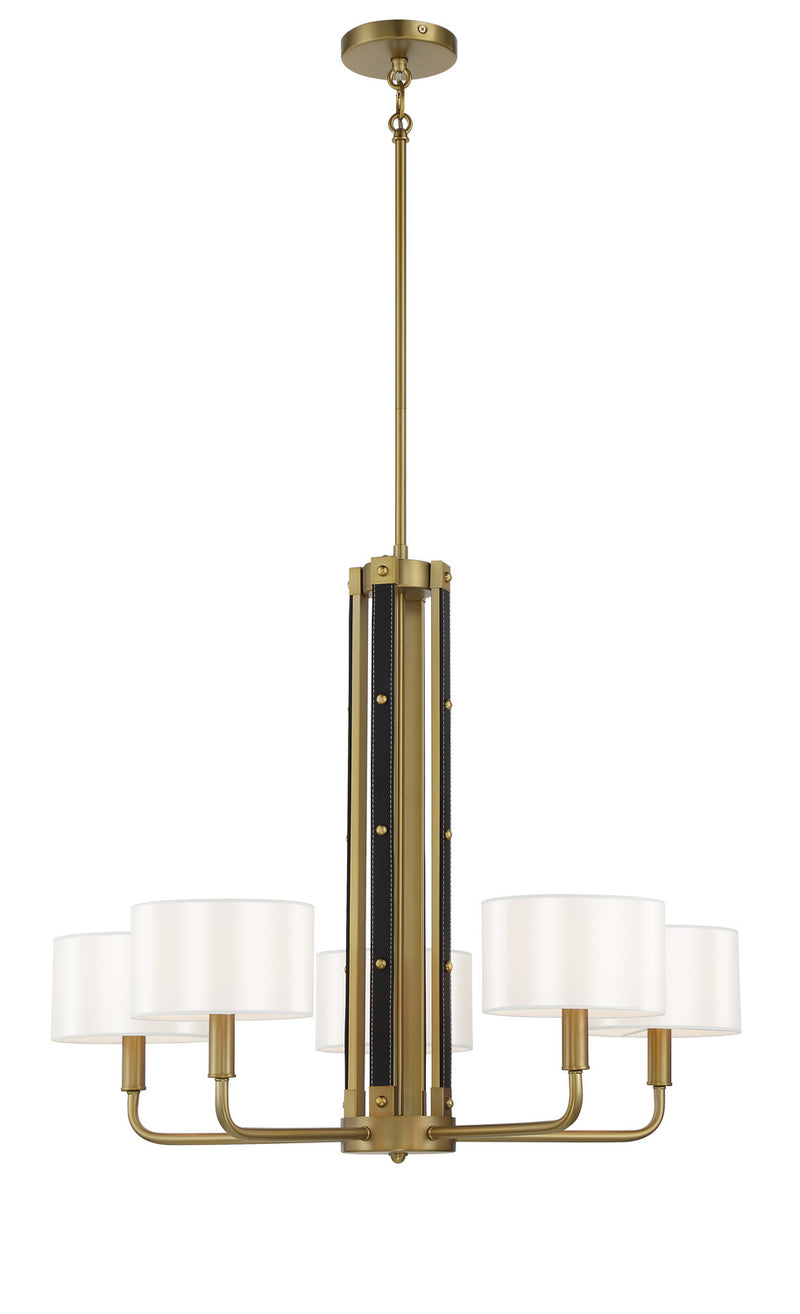 Minka-Lavery 2785-695 Five Light Chandelier, Soft Brass