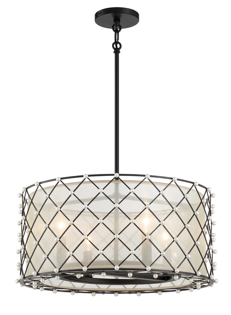 Minka-Lavery 2864-66A Four Light Convertible Pendant, Coal