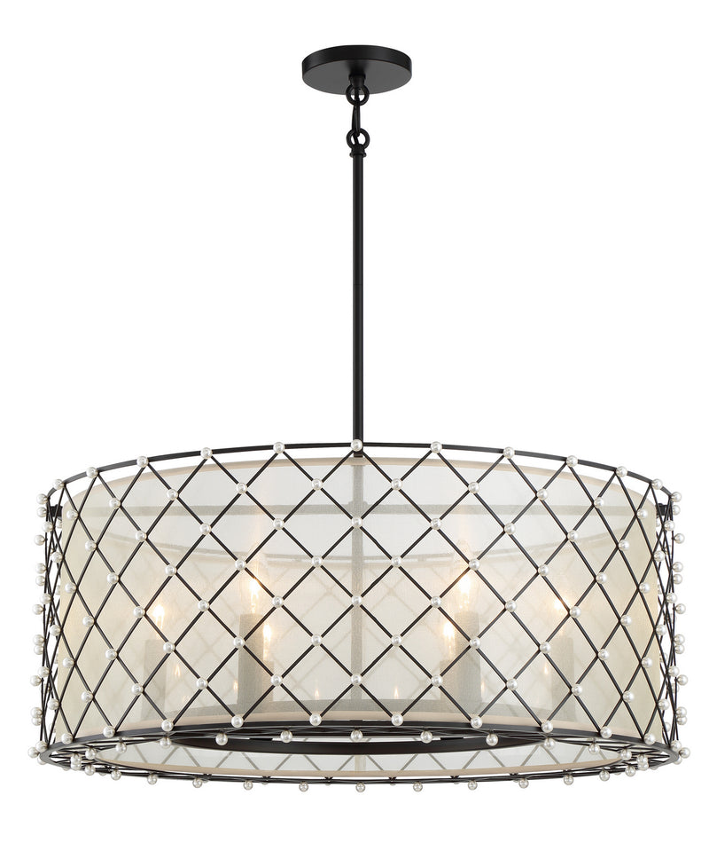 Minka-Lavery 2866-66A Six Light Pendant, Coal