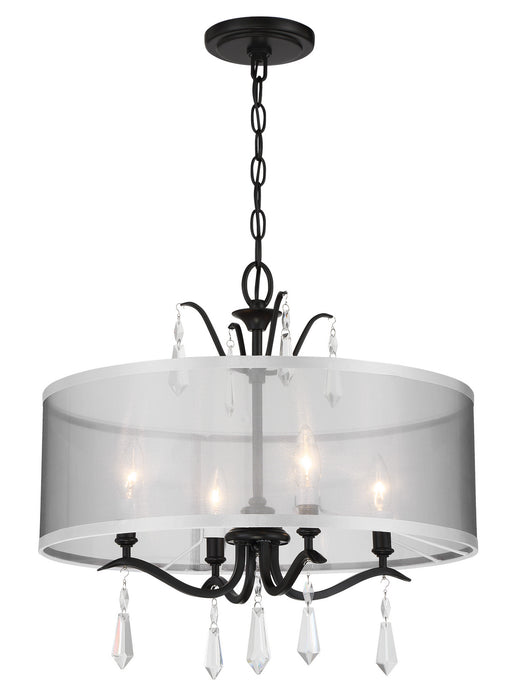 Minka-Lavery 4443-66A Four Light Foyer/Semi Flush, Coal