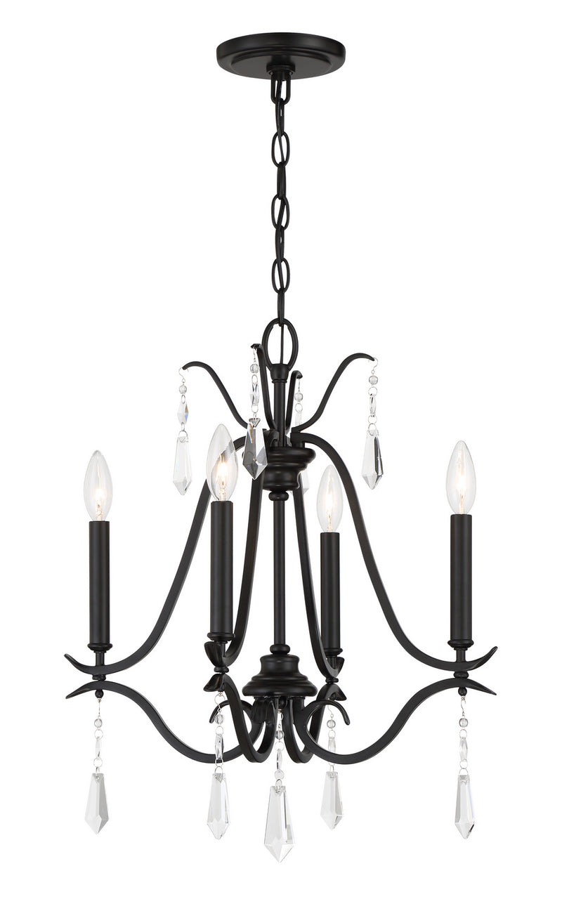 Minka-Lavery 4444-66A Four Light Chandelier, Coal