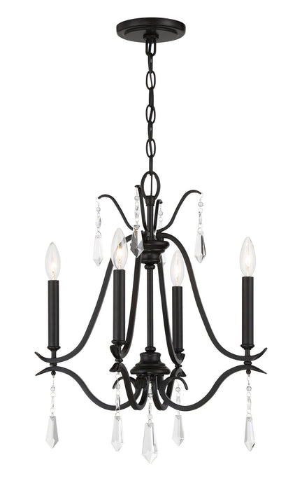 Minka-Lavery 4444-66A Four Light Chandelier, Coal