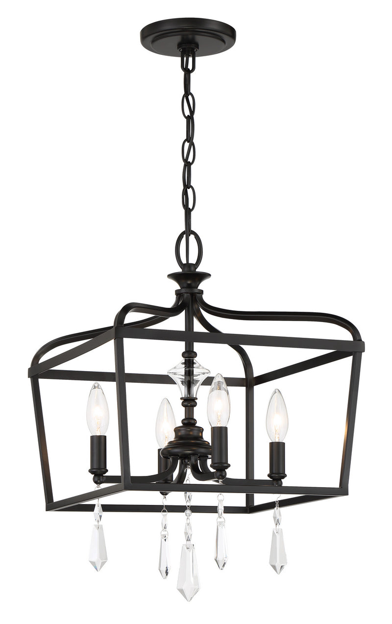 Minka-Lavery 4447-66A Four Light Foyer/Semi Flush, Coal
