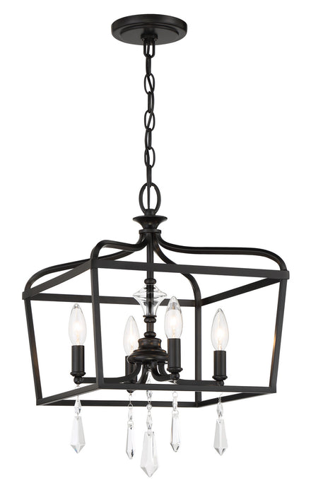 Minka-Lavery 4447-66A Four Light Foyer/Semi Flush, Coal