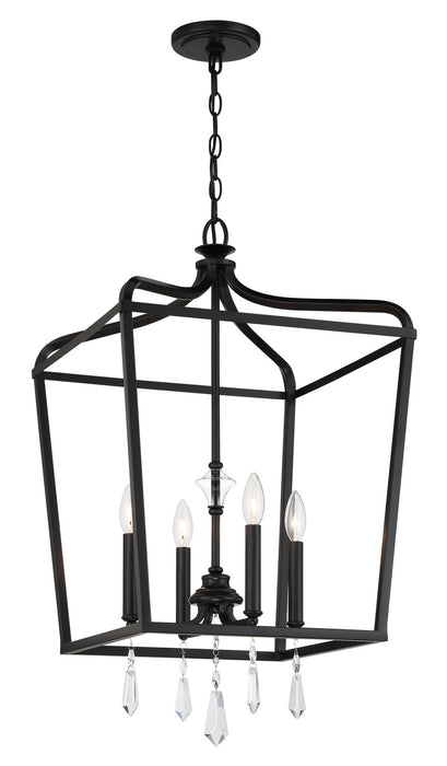 Minka-Lavery 4448-66A Four Light Foyer Pendant, Coal