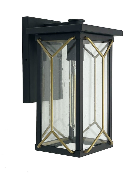 Minka-Lavery 72802-727 One Light Outdoor Wall Mount, Sand Coal And Mystic Gold