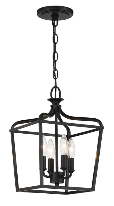 Minka-Lavery 4445-66A Four Light Foyer/Semi Flush, Coal