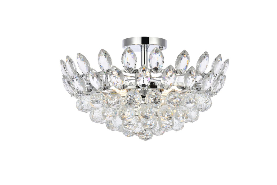 Elegant Lighting 1105F18C Five Light Flush Mount, Chrome