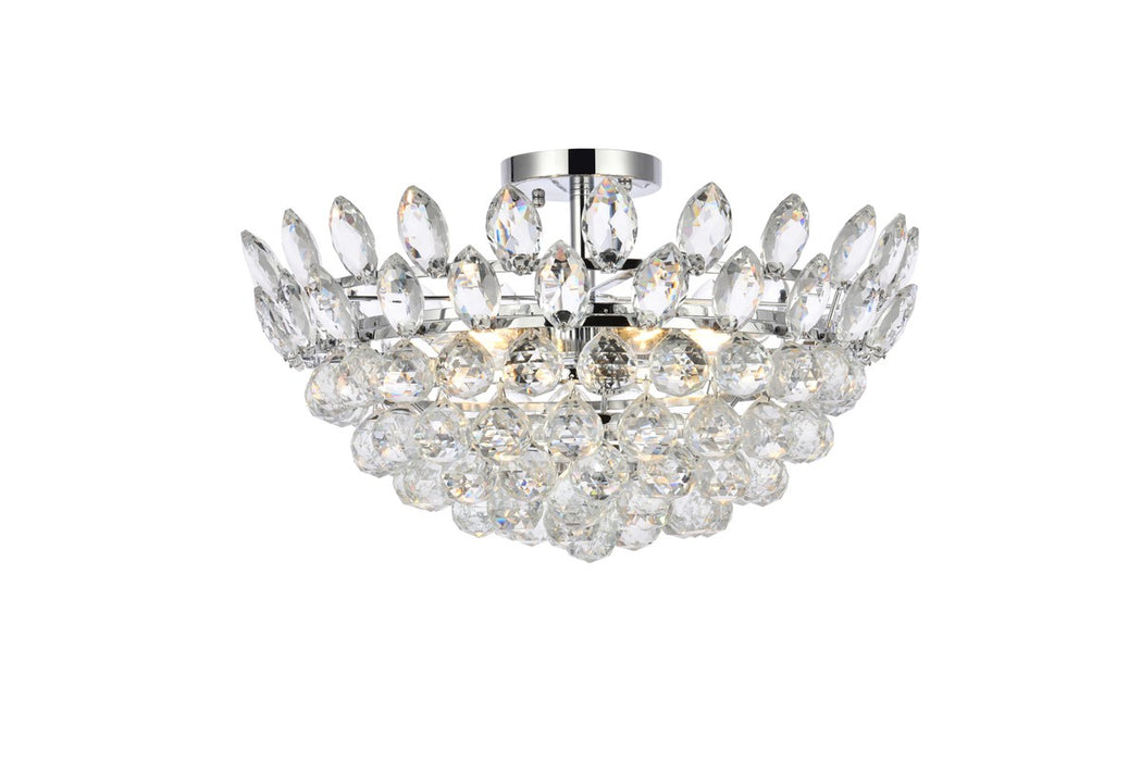 Elegant Lighting 1105F20C Five Light Flush Mount, Chrome