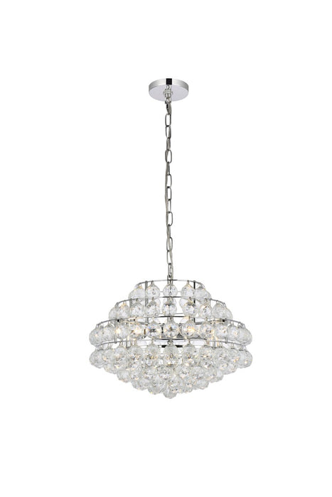 Elegant Lighting 1106D18C Five Light Pendant, Chrome