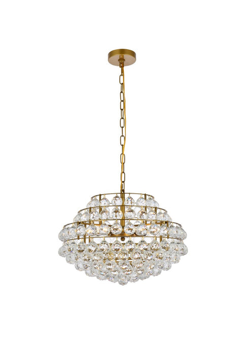 Elegant Lighting 1106D20BR Five Light Pendant, Brass