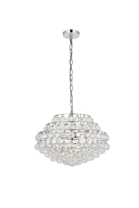 Elegant Lighting 1106D20C Five Light Pendant, Chrome