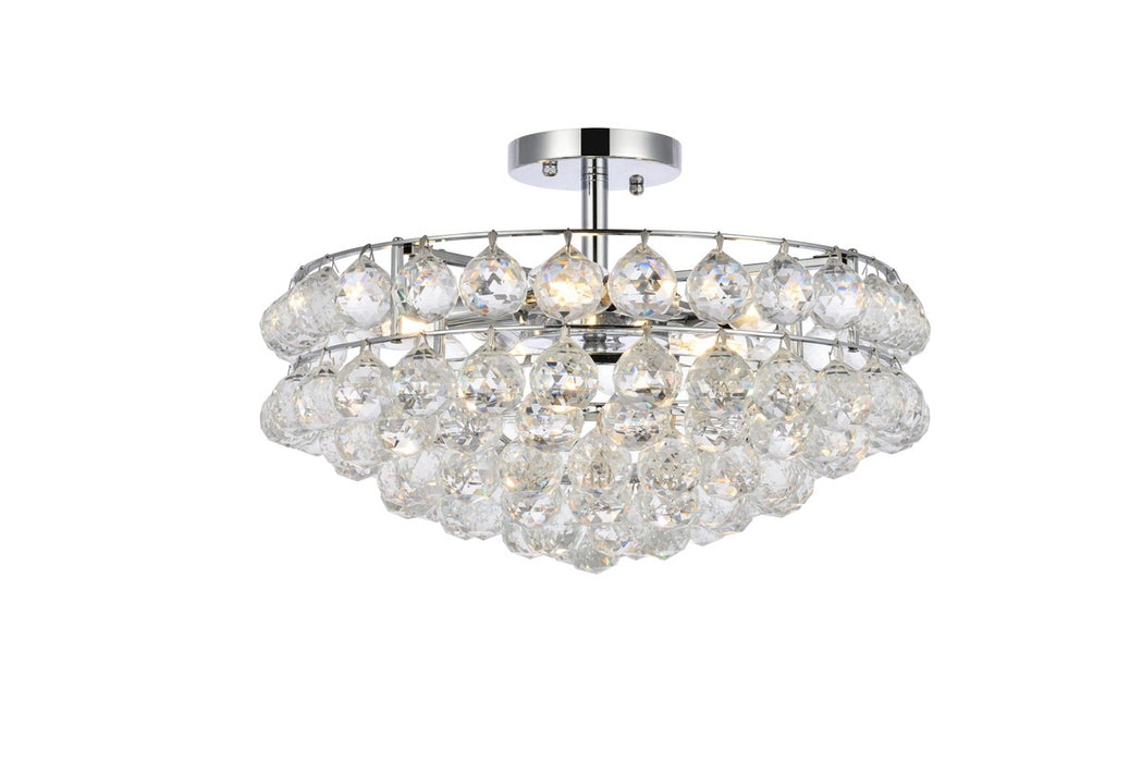 Elegant Lighting 1107F18C Five Light Flush Mount, Chrome