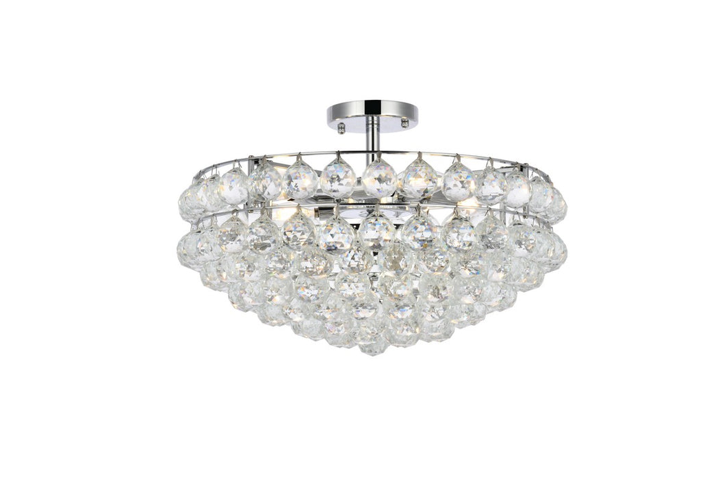 Elegant Lighting 1107F20C Five Light Flush Mount, Chrome