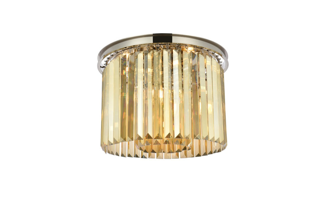 Elegant Lighting 1238F20PN-GT/RC Six Light Flush Mount, Polished Nickel