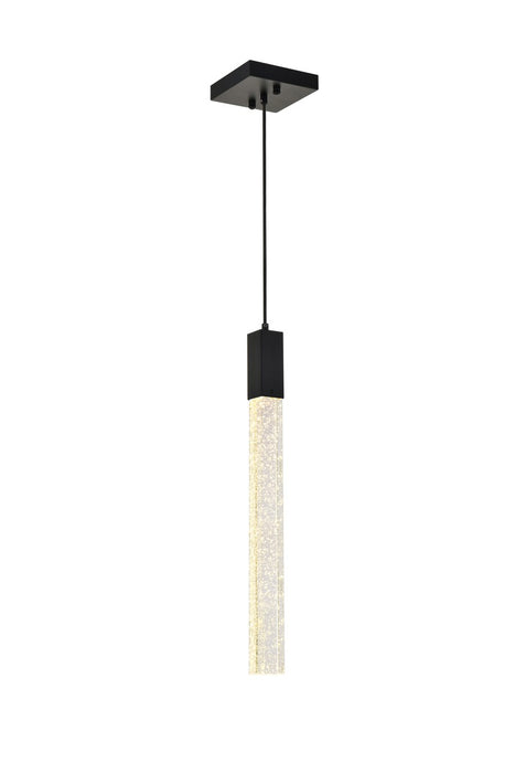 Elegant Lighting 2066D5BK One Light Pendant, Black
