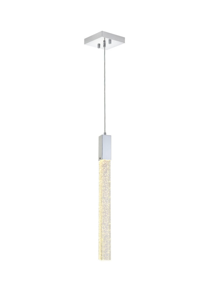 Elegant Lighting 2066D5C One Light Pendant, Chrome